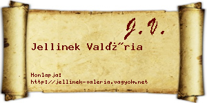 Jellinek Valéria névjegykártya