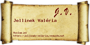 Jellinek Valéria névjegykártya